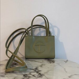 Telfar Olive Green Mini Shopping Bag